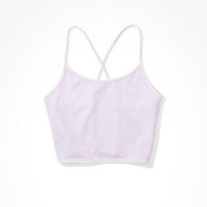 American Eagle Cross Open Back Purple Tank